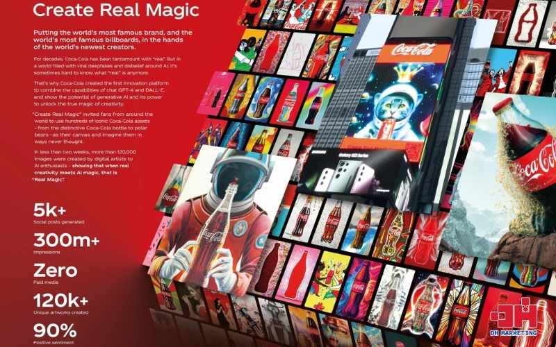 10 Xu hướng Influencer Marketing phát triển mạnh mẽ năm 2025 "Create Real Magic" của Coca cola sử dụng AI để tăng tính cá nhân hóa, tạo được tiếng vang lớn