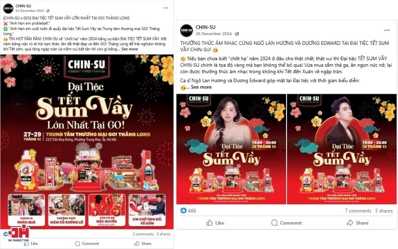Chiến dịch Tết 2025 của Chinsu: Kết nối giới trẻ qua hương vị truyền thống Đại tiệc Tết sum vây của Chinsu 2025