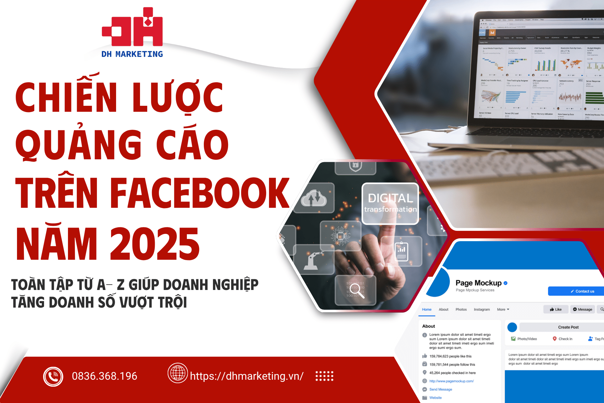 Red and White Modern CCTV Installation Services Facebook Ad 1920 x 1280