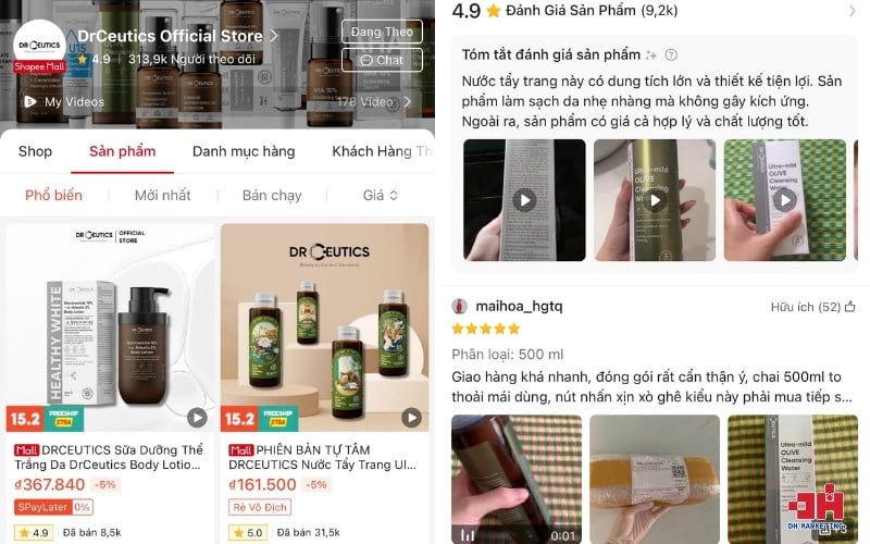 Cách DRCeutics xây dựng thương hiệu từ sàn TMĐT