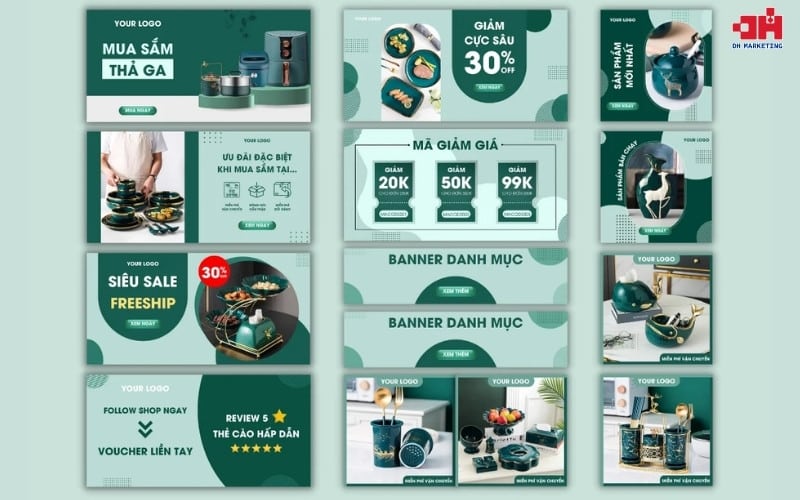 Một số mẫu template khác sử dụng cho sàn TMĐT