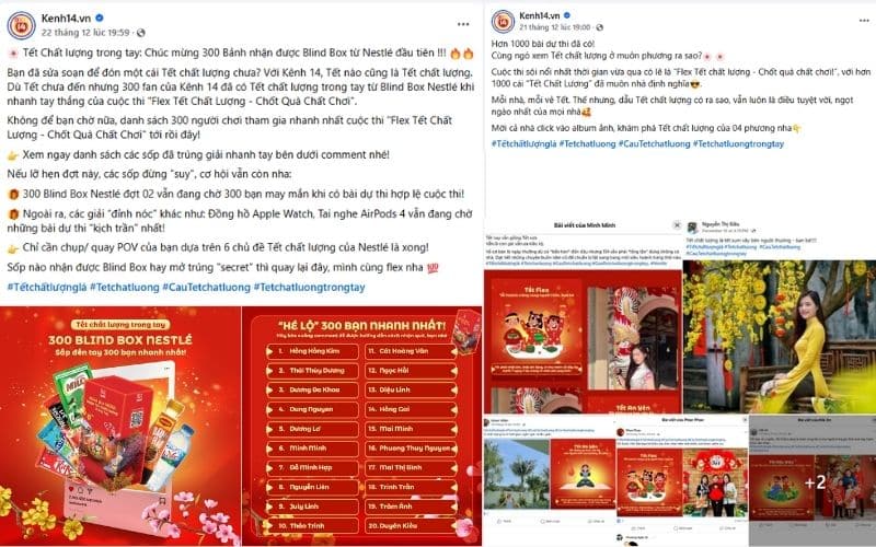 Phân tích Chiến dịch Tết 2025 của Nestlé: “Cầu Tết Chất Lượng Trong Tay” Nestle kết hợp cùng kênh 14 tạo ra cuộc thi để kết nối gần với người tiêu dùng