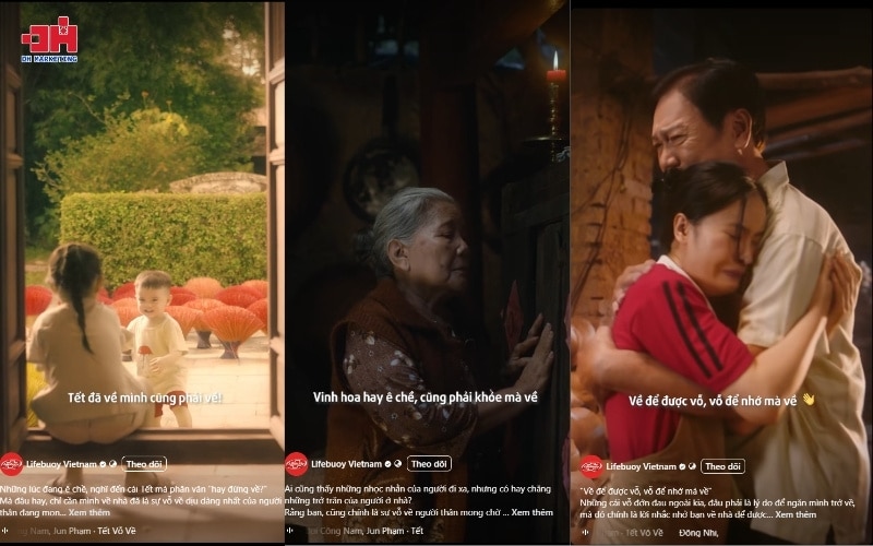 Lifebuoy đăng tải nhiều short video về đề tài gia đình, nhằm nhấn mạnh sự đoàn viên ngày Tết
