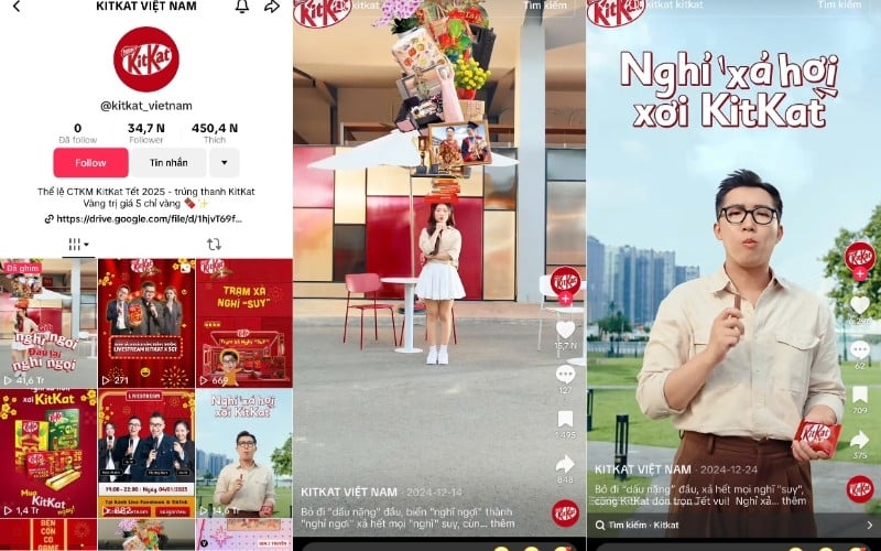 Phân tích chiến dịch Tết 2025 của KitKat: từ "have a break" đến "nghỉ xả hơi" Hoạt động của KitKat trên Tiktok