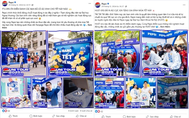 Pepsi tổ chức hoạt động offline Unitour tại các điểm trường Đại học.