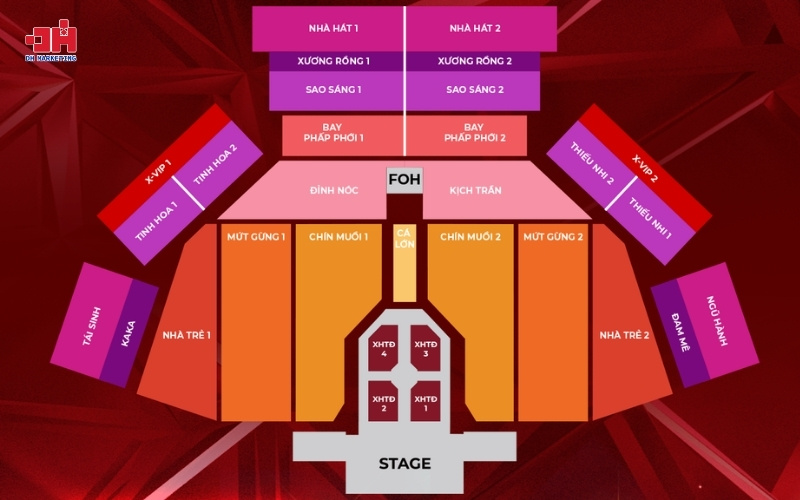 Sơ đồ Concert Anh trai vượt ngàn chông gai